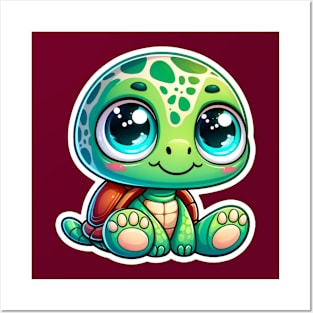 Kawaii Turtle Posters and Art